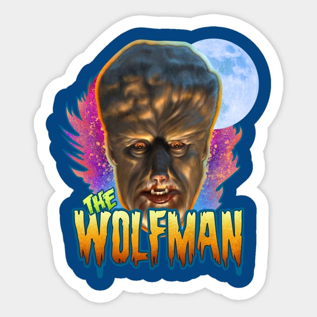 The Wolfman Sticker by Rosado